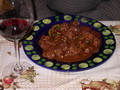 Lammragout mit Spinat-Käse-Polenta