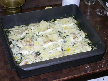 Zanderfilet mit Kartoffeln und Spinat